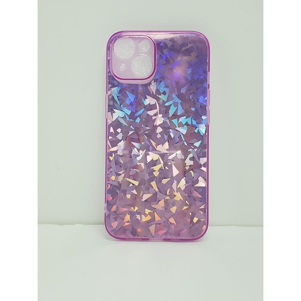 Iphone 13 Purple Holographic Laser Fragments Phone Case